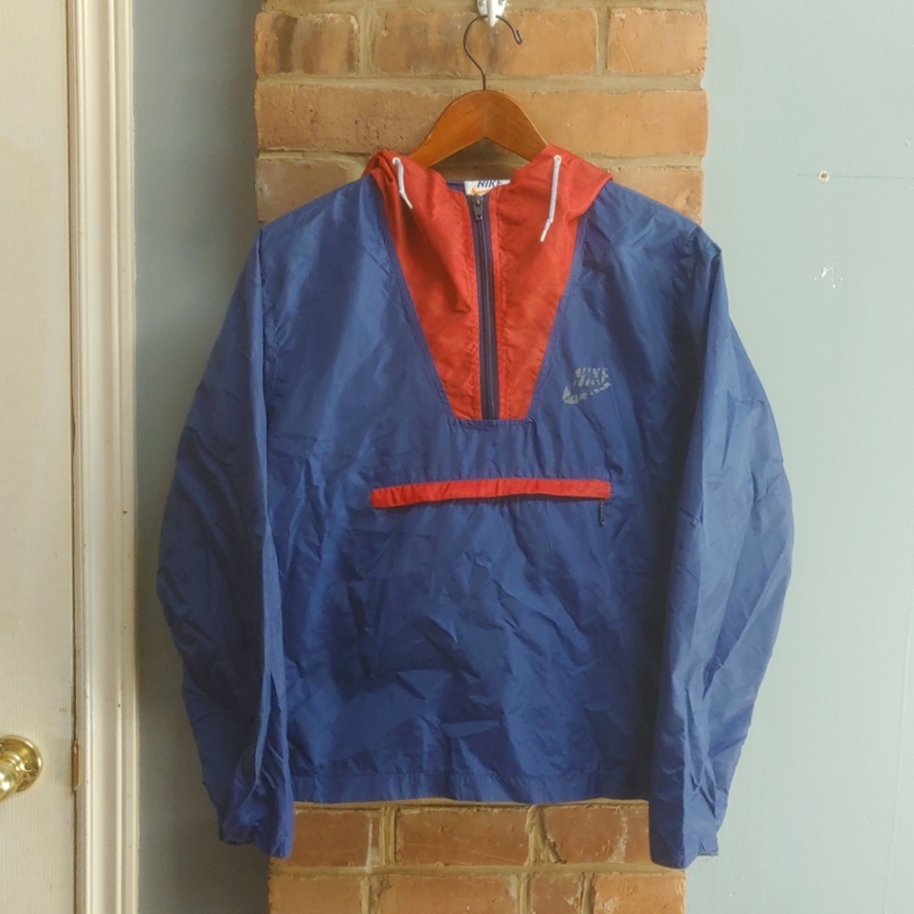 Vintage Nike Color Block Pullover Anorak Jacket Unisex Size Medium Made In USA